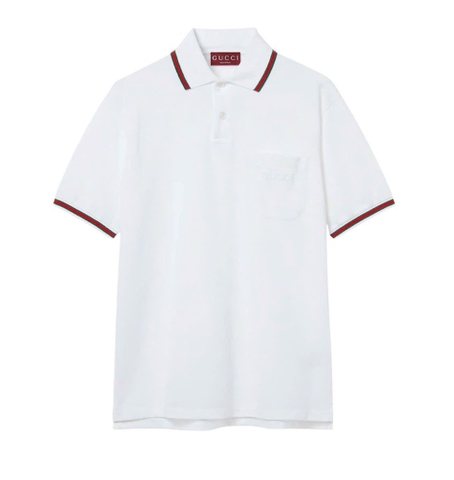 Gucci Embroidered stretch Poloshirt