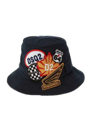 DSQUARED2 BEIGE PATCHED HAT