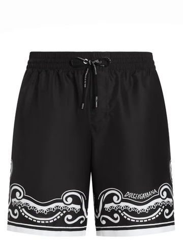 Dolce & Gabbana bandanna-print mid-length swim shorts