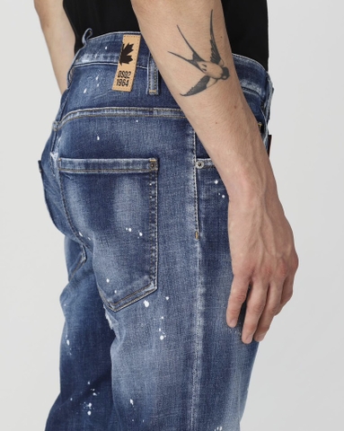 DSQUARED2 blue distressed skinny jeans