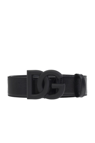 DOLCE & GABBANA DOLCE & GABBANA BLACK BELT WITH LOGO