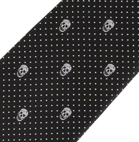 Alexander McQueen Skull Embroidered Tie