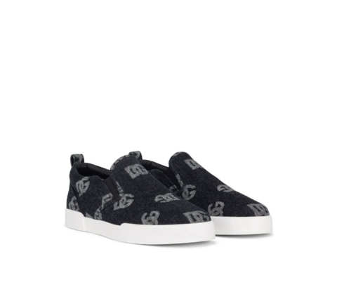 Dolce & Gabbana monogram jacquard slip-on sneakers
