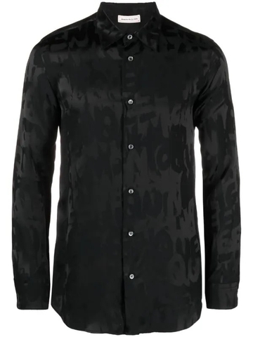 Alexander McQueen Graffiti logo-jacquard shirt