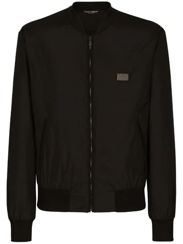 Dolce & Gabbana DG Essentials logo-plaque bomber jacket