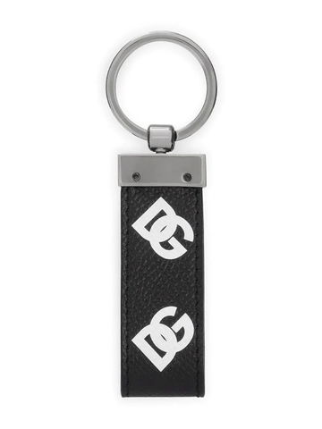 Dolce & Gabbana logo-print leather keychain