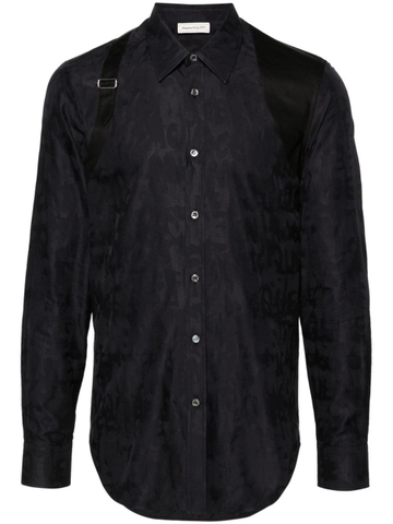 Alexander McQueen  decorative-buckle cotton shirt
