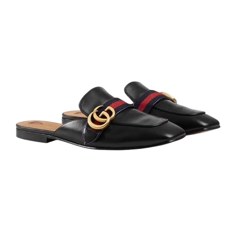 Gucci Leather Slipper Double Women Slipper