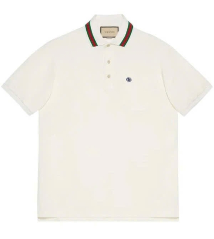 Gucci logo-embroidered piqué polo shirt
