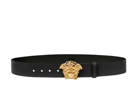 LA MEDUSA GRECA LEATHER BELT