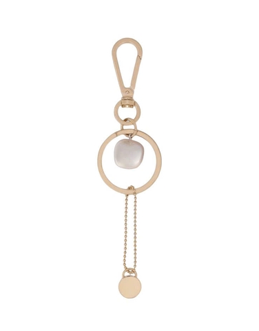 DOLCE & GABBANA Metal keychain with branded pearl