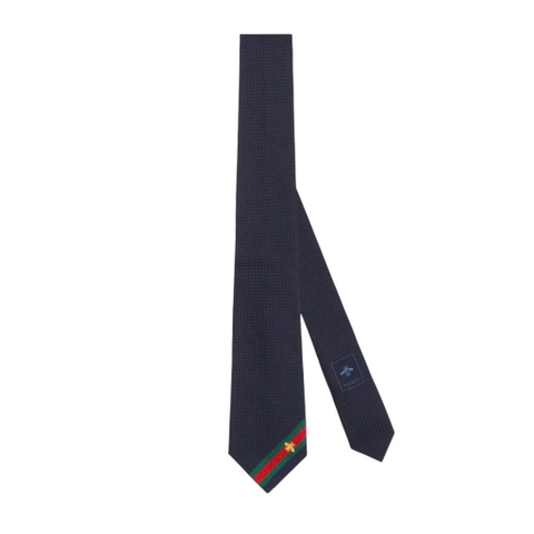 GUCCI Silk tie with bee Web