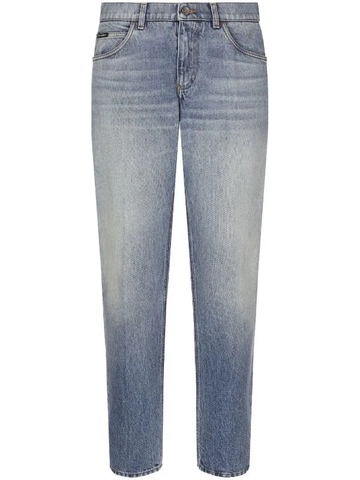 Dolce & Gabbana straight-leg stonewashed jeans