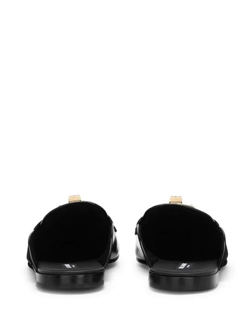 Dolce & Gabbana logo-plaque leather slippers