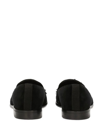 Dolce & Gabbana crystal-embellished velvet slippers