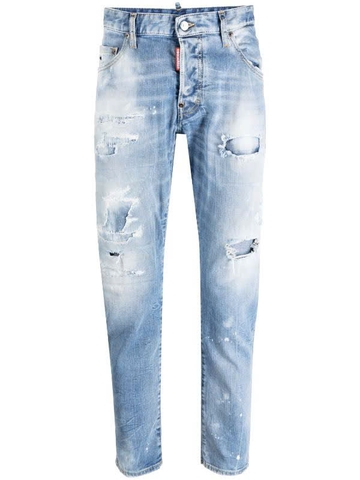 DSQUARED2 distressed-finish tapered-leg jeans