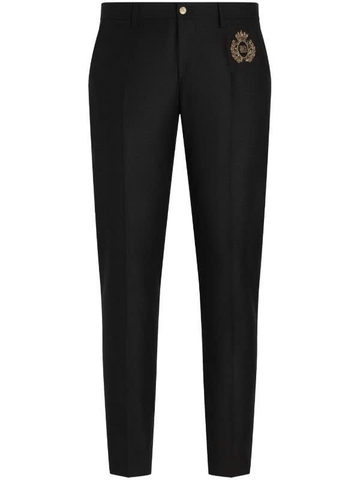 Dolce & Gabbana logo-embroidered trousers