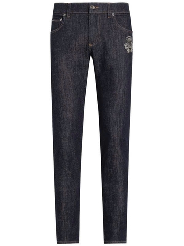 Dolce & Gabbana logo-appliqué skinny jeans