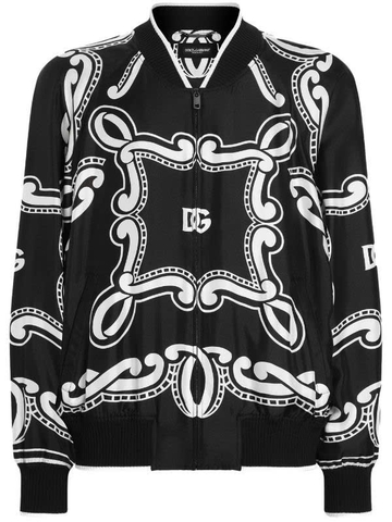 Dolce & Gabbana bandana-print bomber jacket