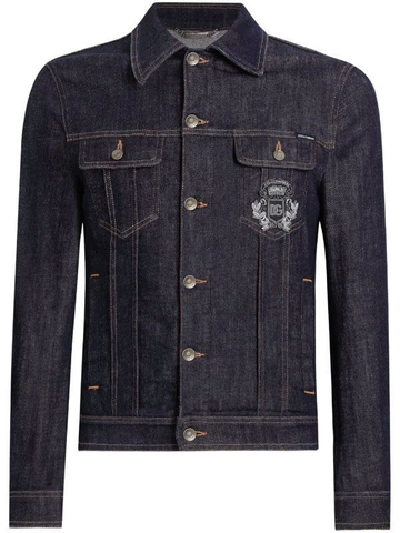 Dolce & Gabbana logo-appliqué denim jacket