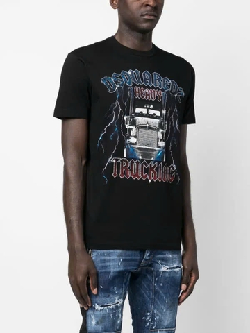 DSQUARED2 graphic-print cotton T-shirt