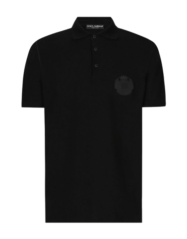Dolce & Gabbana logo-embroidered cotton polo shirt