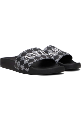 Amiri Men's Black Ma Quad Canvas Pool Slides