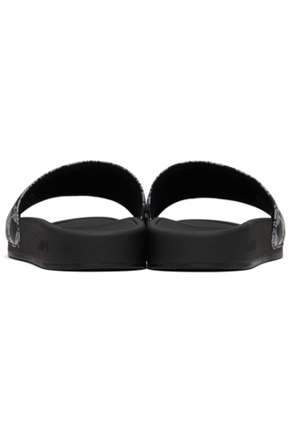 Amiri Men's Black Ma Quad Canvas Pool Slides