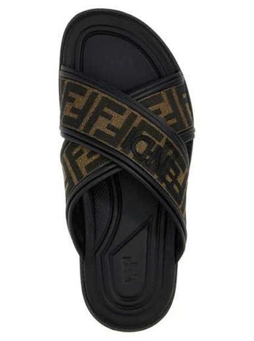 FENDI Multicolour fabric slides