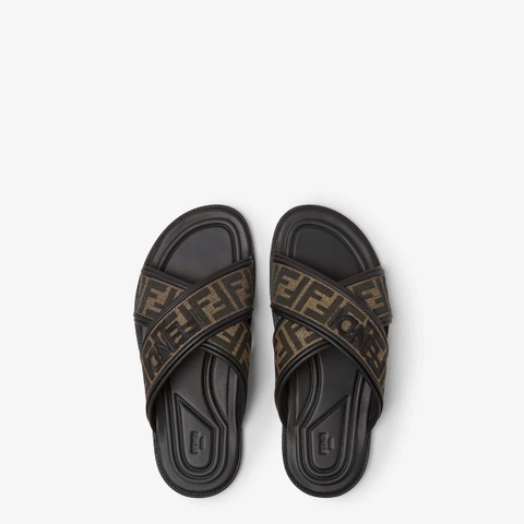 FENDI Multicolour fabric slides