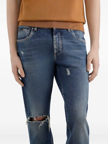 Dolce & Gabbana distressed ripped-knee jeans
