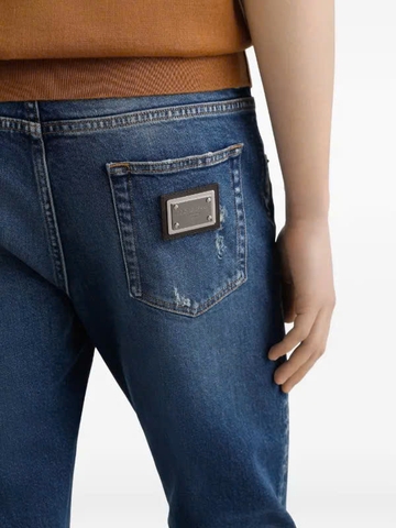 Dolce & Gabbana distressed ripped-knee jeans