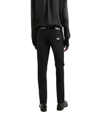 Dolce & Gabbana Logo Plaque Slim-Fit Jeans