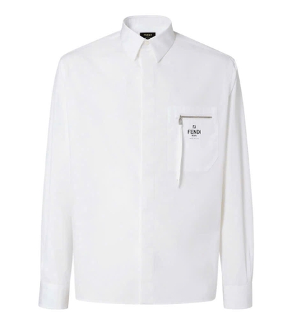 FENDI logo-detail pocket shirt