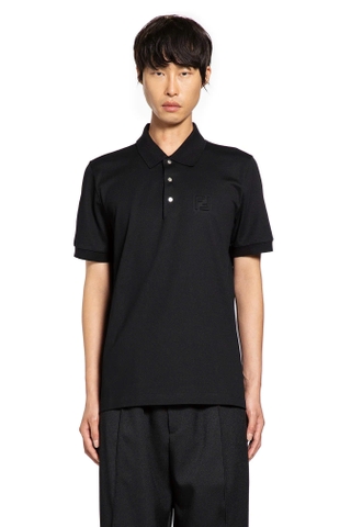 Fendi zucca cotton blend polo shirt