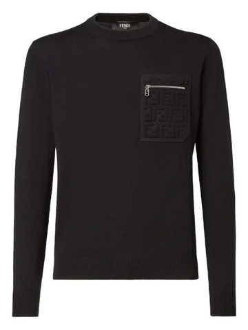 FENDI FF-pattern cotton sweater