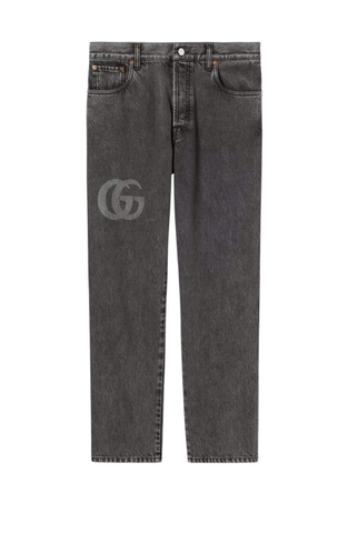 Slim fit denim pant with logo detail