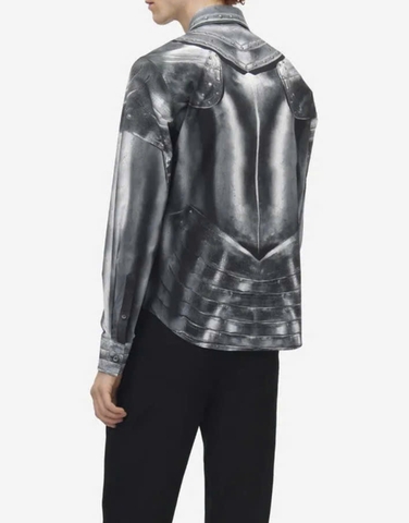 Alexander Mcqueen Armour Print Poplin Shirt