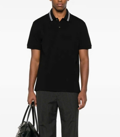 Alexander McQueen stripe-detail polo shirt