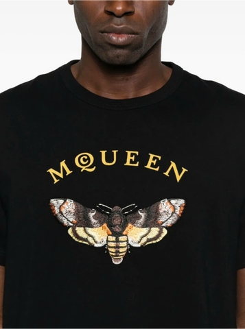 Alexander McQueen moth-embroidered T-shirt