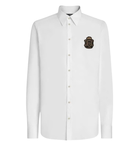 Dolce & Gabbana crest-appliqué shirt