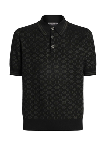 Dolce & Gabbana geometric-pattern polo shirt
