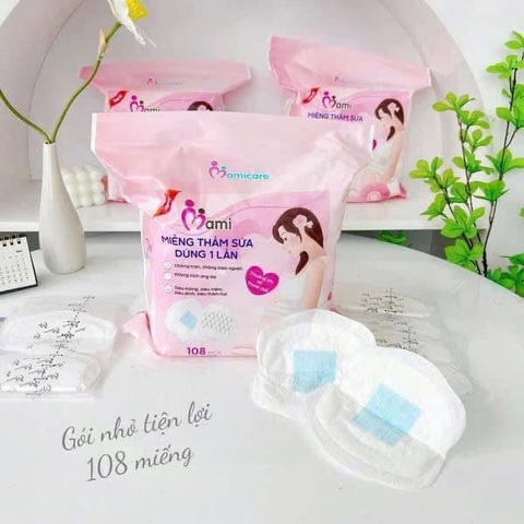 Miếng dán thấm sữa dùng 1 lần Mami 108 miếng ( mẫu mới)