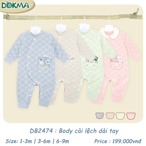 Dokma - Body cài lệch dài tay DB2474