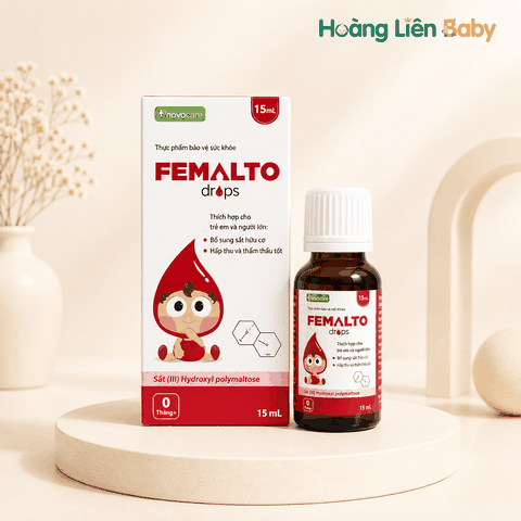 Femalto Drops 15ml Novocare – Bổ Sung Sắt Hữu Cơ Dạng Nhỏ Giọt Cho Trẻ Em Và Người Lớn