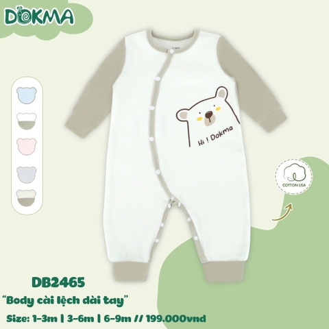 DOKMA - Body cài lệch dài tay DB2465