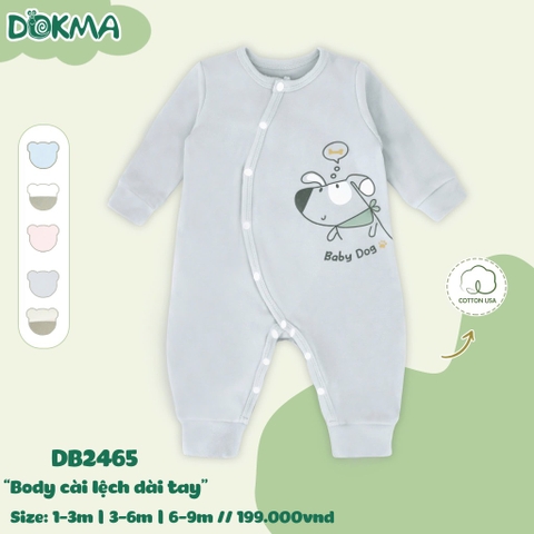 DOKMA - Body cài lệch dài tay DB2465