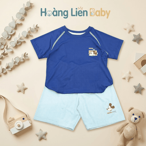 Bộ Thể Thao Bé Trai Mickey Mouse Cao Cấp Mềm Mịn Mát Lạnh Size 90-130