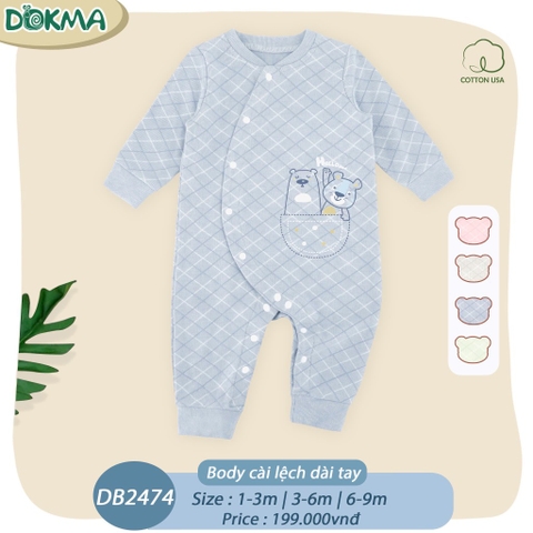 Dokma - Body cài lệch dài tay DB2474