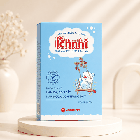 Kem Hăm Ngứa Thảo Dược Ích Nhi 30g – Hỗ Trợ Chăm Sóc Da Cho Bé Bị Hăm, Rôm Sảy, Mẩn Ngứa, Côn Trùng Đốt
